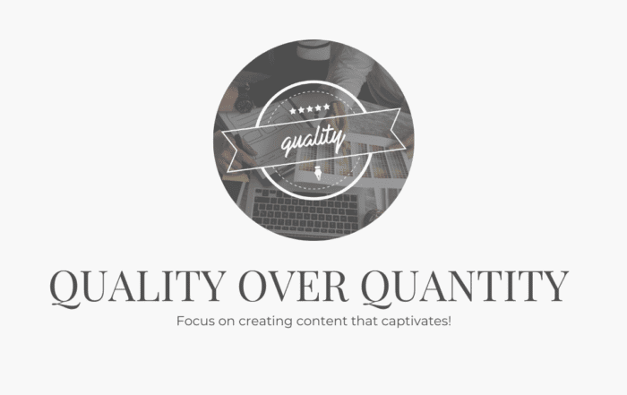 Quality Over Quantity Post Header